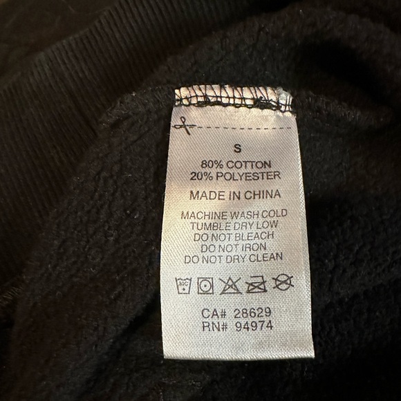 Stussy 8-ball black hoodie with graphic on back Sz Small- great condition - Picture 7 of 7